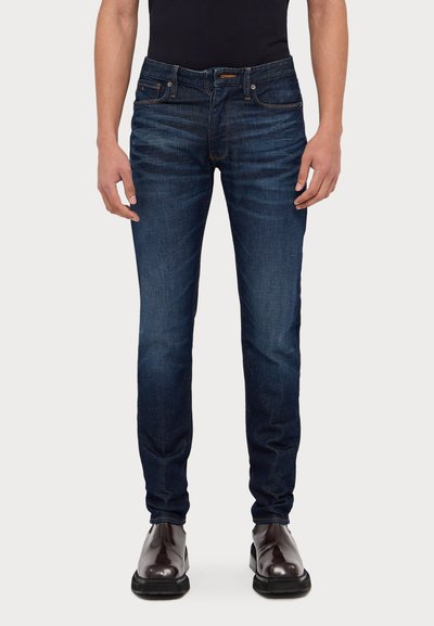 Emporio Armani Pieguloša piegriezuma džinsi - denim blu