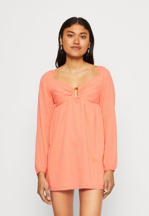 American Eagle RING FRONT BABYDOLL - Robe de jour - coral
