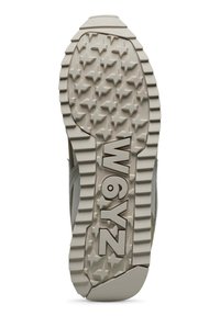 Sko sula i ljusbrun med texturerat, stjärnformat mönster och framträdande varumärke "W6YZ". Hållbart gummimaterial för bra grepp.