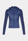 PADDED RUNNING JACKET WITH HOOD &  ZIP POCKETS - Outdoorjakke - dark blue