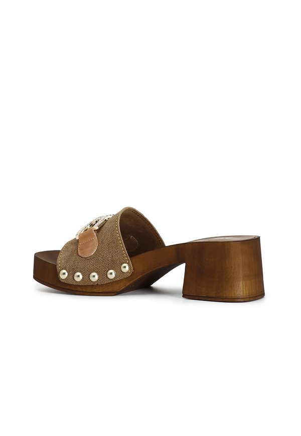 Pantolette hoch - cognac