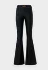 SLIM FLARE SNAKE - Leggings - Trousers - black