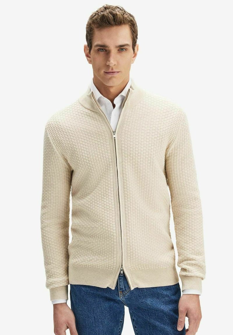 John Henric ZIPPER Cardigan beige Zalando.dk
