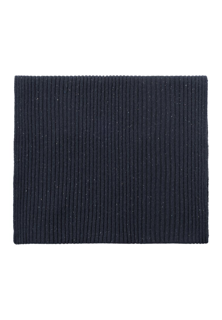 Marinblå ribbad tygrektangel med en texturerad yta. Diskreta prickar synliga genom hela materialet.