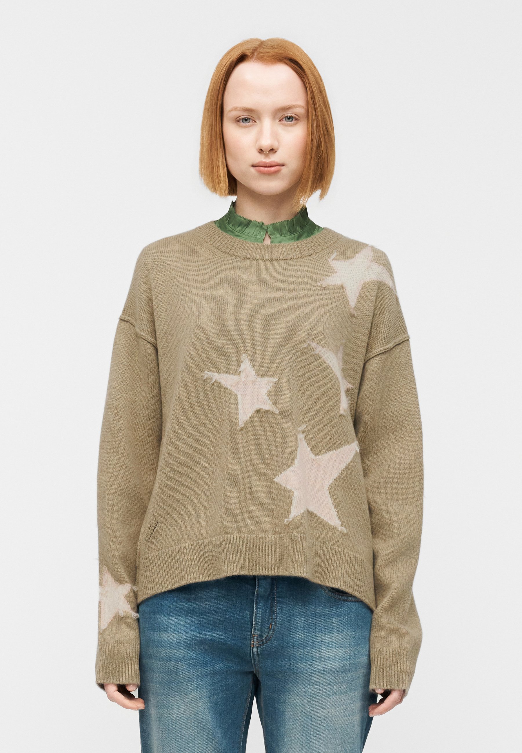 Zadig & Voltaire MARKUZ STARS OUTLINE - Jumper - olive - Zalando.ie Zadig & Voltaire MARKUZ STARS OUTLINE - Jumper - olive - Zalando.ie