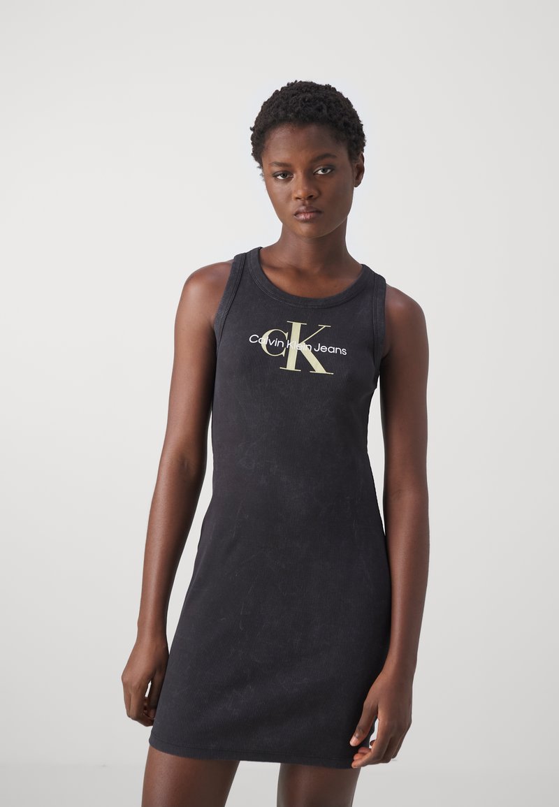 Calvin Klein Jeans ARCHIVAL MONOLOGO TANK DRESS - Jersey dress - black -  Zalando.ie