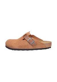 Birkenstock - BOSTON LEVE/LEOI REGULAR - Matalakantaiset pistokkaat - cognac Pienoiskuva 1