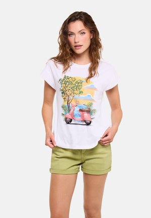 Koala Bay, KOALA BAY CAMISETA VESPA MANGA CORTA BLANCO - CILEMON - Camiseta estampada - blanco