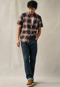 Next STRETCH OXFORD CHECK SHORT SLEEVE REGULAR FIT - Košeľa - navy blue