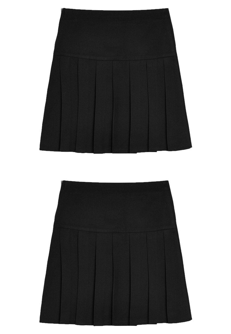 Next - 2 PACK PLEAT - Falda acampanada - black, Ampliar