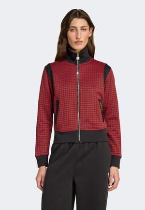 HOUNDSTOOTH TRACK TOP - Vest - better scarlet   black