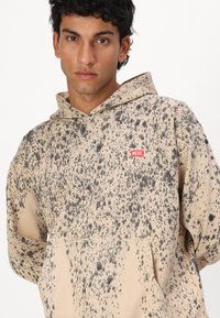Diesel UNISEX - Mikina s kapucňou - beige/black