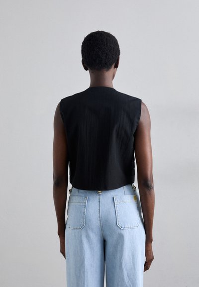 sandro HAUT - Waistcoat - noir