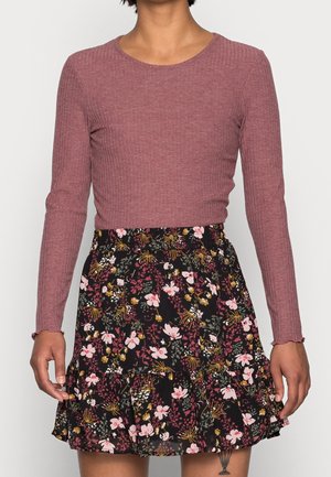 Camiseta de manga larga - mottled brown