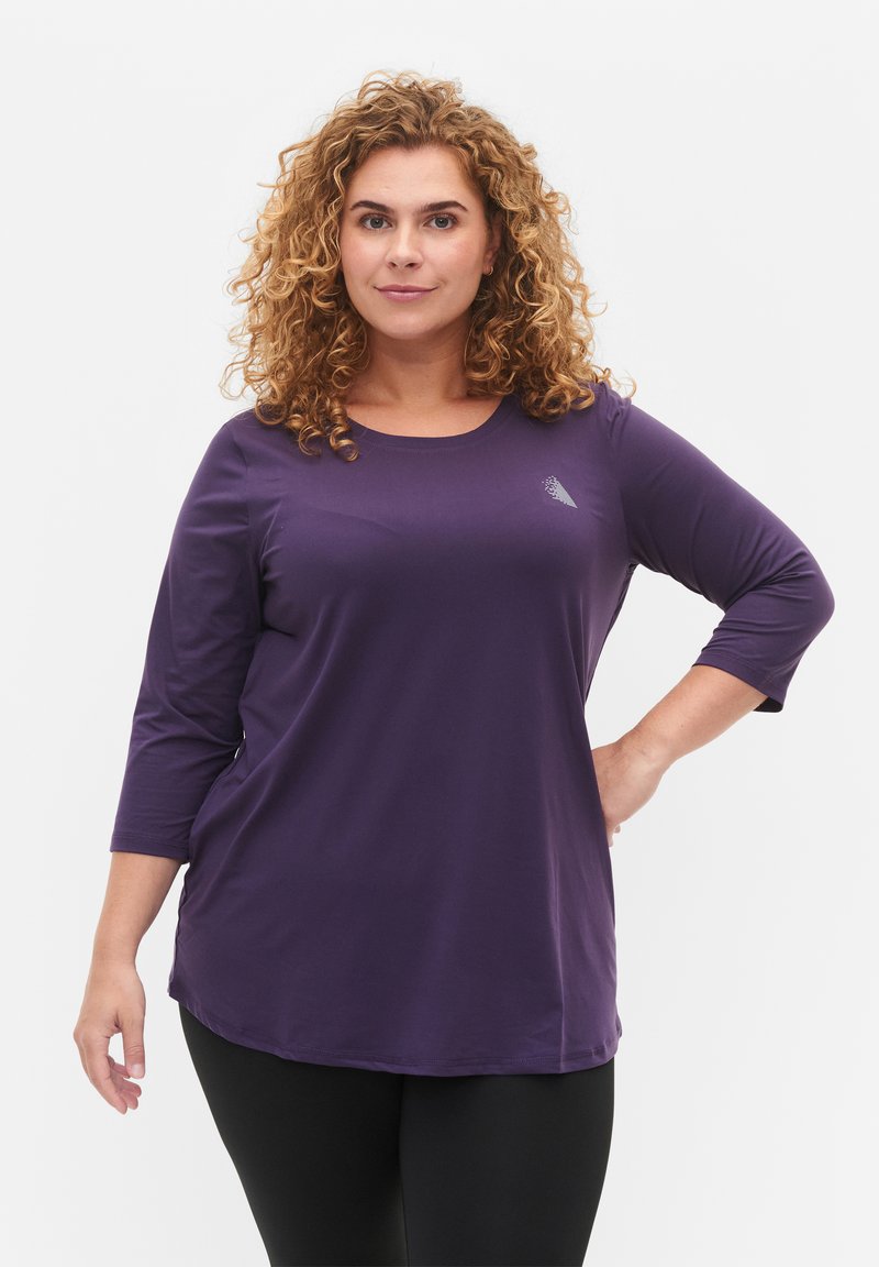 Active by Zizzi - WORKOUT  - Longsleeve - purple plumeria, Vergroten