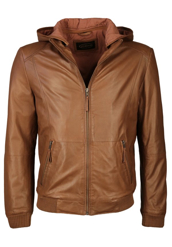 Lederjacke - cognac