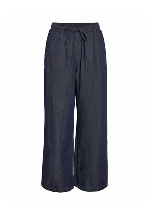 Noisy May, TRACK PANTS NMENZA WIDE - Pantalon classique - dark blue denim