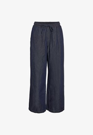 Noisy May, TRACK PANTS NMENZA WIDE - Pantalon classique - dark blue denim