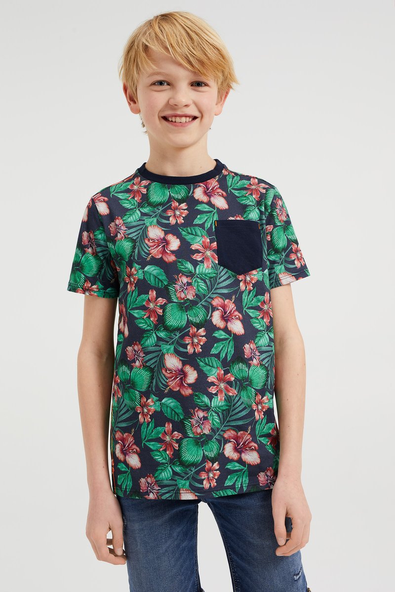 Kinder T-Shirts | WE Fashion MET DESSIN T-Shirt print multicoloured/grün - KU34647 Kinder T-Shirts | WE Fashion MET DESSIN T-Shirt print multicoloured/grün - KU34647