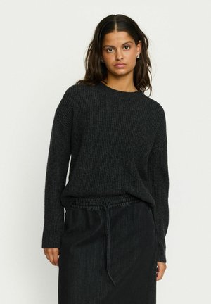 Soft Rebels Trui - charcoal melange