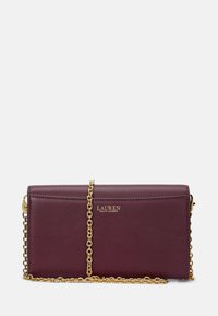 Lauren Ralph Lauren LEATHER MEDIUM ADAIR CROSSBODY - Clutch - pinot noir