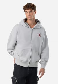 Pegador RIGAD BOXY JACKET - Cipzáras pulóver - washed clear grey