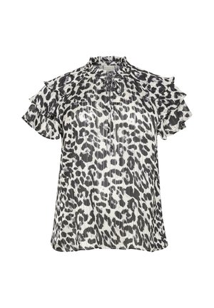 Kaffe Curve KCSAPHIA - Bluse - black white leopard