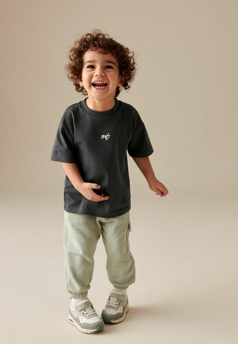 Next SET  - REGULAR FIT - Tepláky - charcoal grey sage green