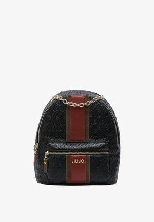 LIU JO, LIU JO BACKPACK WITH MONOGRAM LOGO - Rygsække - black