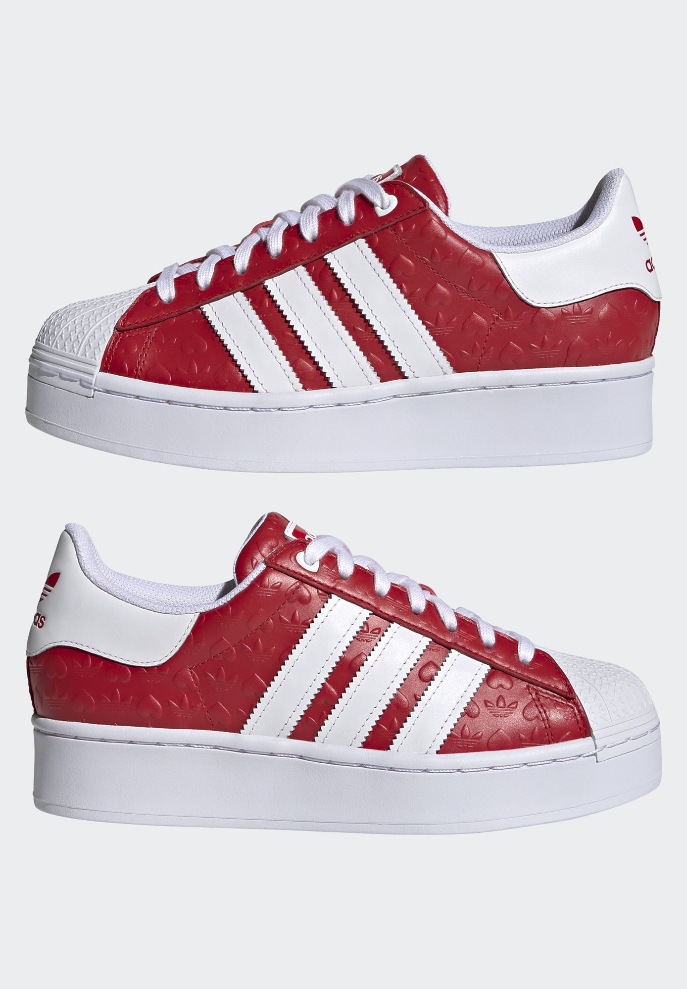 adidas Originals SUPERSTAR BOLD - Sneakers laag - scarlet/core  black/footwear white/Rood - Zalando.nl