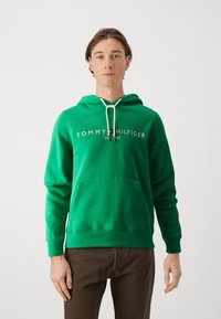 Tommy Hilfiger - LOGO HOODY - Jersey con capucha - olympic green Imagen en miniatura 1