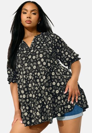 FLORAL PAISLEY - T-shirt imprimé - black