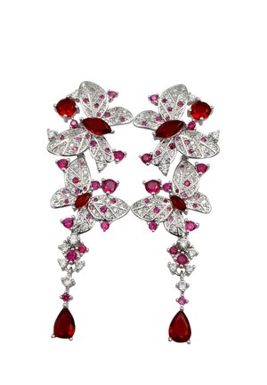 MULTIPLE BUTTERFLIES - Orecchini - rot weiss