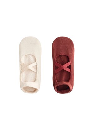 2 PAIRS WITH CROSSOVER STRAPS - Sportzokni - beige
