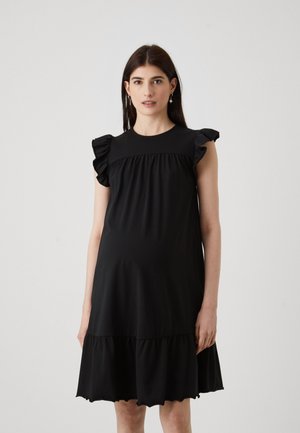 OLMLOUISA FRILL KNEE DRESS  - Džersejové šaty - black