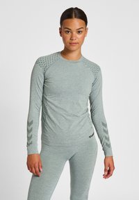 Hummel - SEAMLESS - Longsleeve - north atlantic melange Miniatuurafbeelding 1