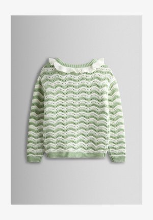 JoJo Maman Bébé, REGULAR FIT - BUNNY APPLIQUÉ WAVY - Kardigán - sage green