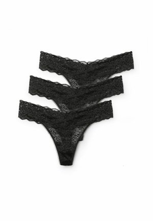 3 PACK - Thong - black