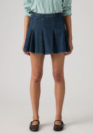 GODET MINI SKIRT - Farkkuhame - fell off stone
