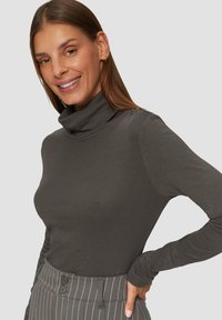 QS MIT ROLLKRAGEN - Longsleeve - anthrazit
