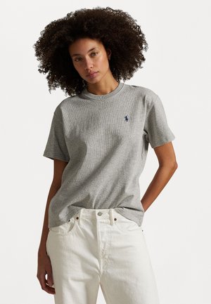 RELAXED FIT COTTON JERSEY TEE - T-shirts - cobblestone heather