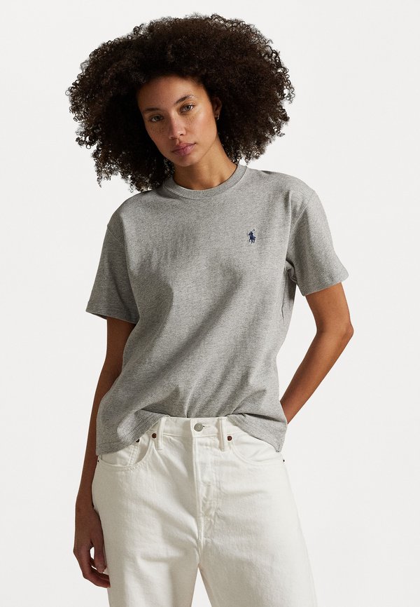 RELAXED FIT COTTON JERSEY TEE - Basic T-shirt - cobblestone heather