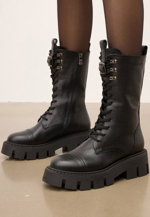 THALIE - Botine cu platformă - black