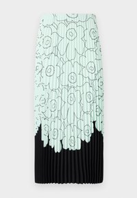 PIIRU PIIRTO UNIKKO PLACEMENT - Gonna a campana - light turquoise, black