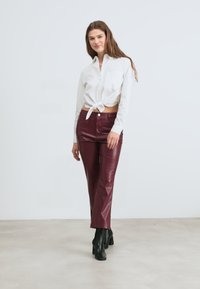 Tommy Jeans FRONT TIE - Blusa - white