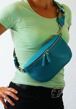 DrachenLeder Sac banane - türkis mehrfarbi