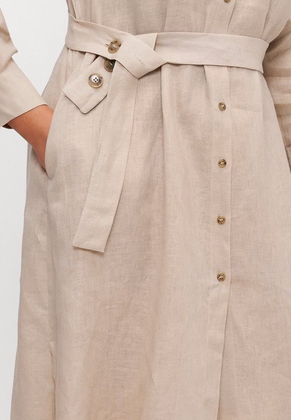 PEDALE - Shirt dress - sabbia2