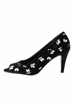 Peeptoe - black velvet