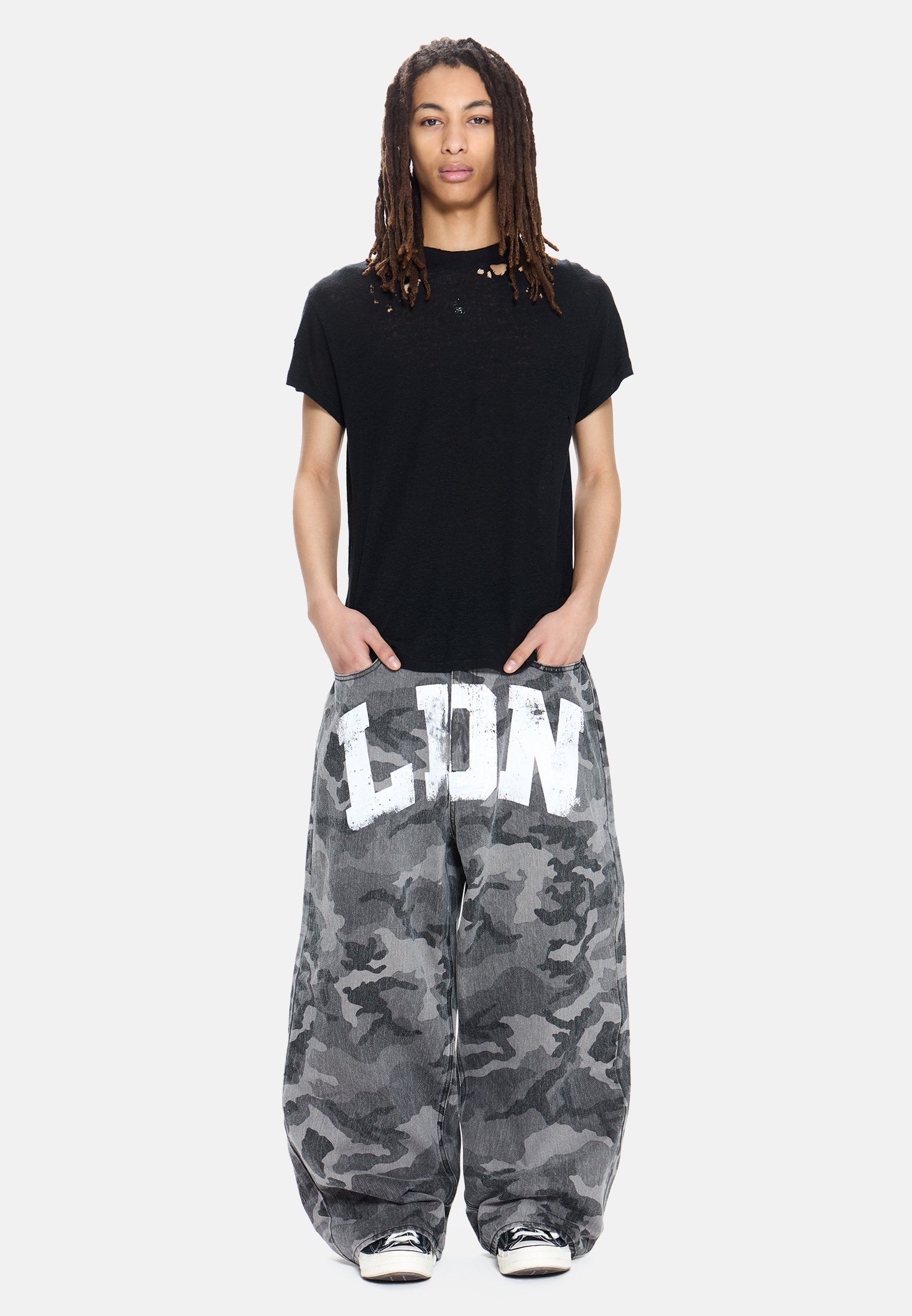 Jaded London DISTRESSED - Baggy Jeans - camo/green - Zalando.ie