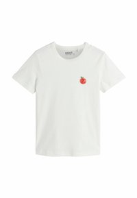 Neizbrano, white graphic fruit beaded